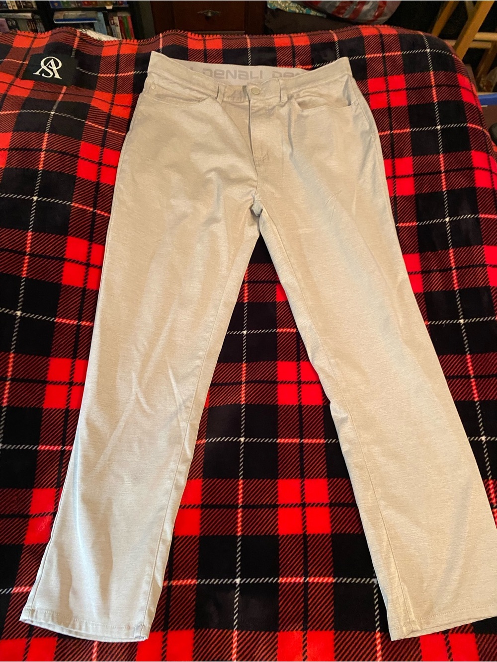 Denali  Men's Light Gray Slim Straight Chinos